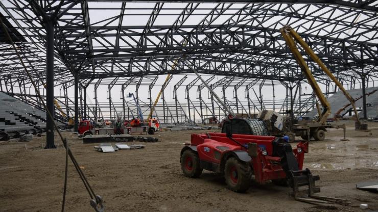 Строящийся комплекс Baku Crystal Arena