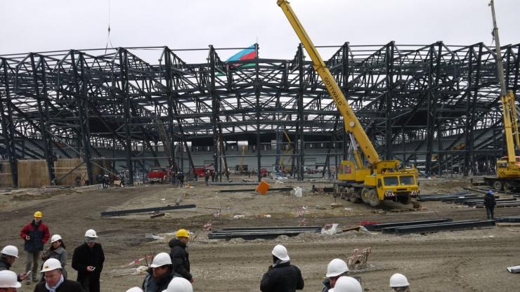 Строящийся комплекс Baku Crystal Arena